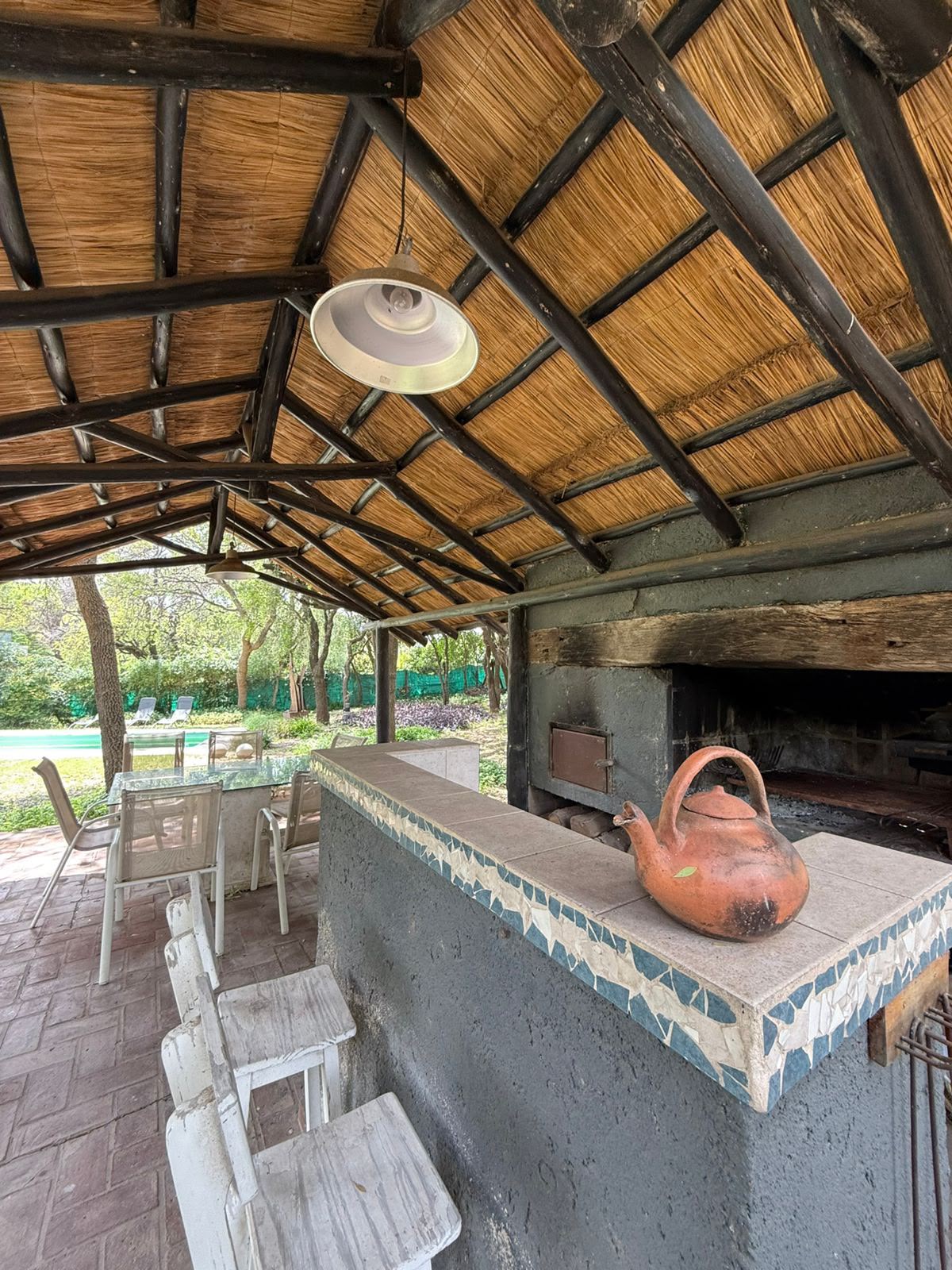 Pileta rodeada de árboles